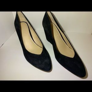 1.State black sude wedges 7.5